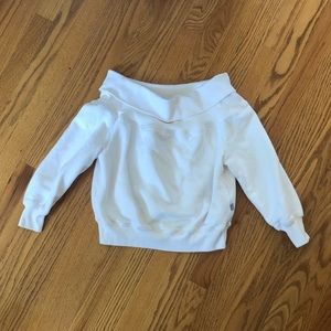 Off the shoulder sweatshirt